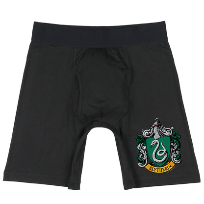 Harry Potter Men's Hogwarts Houses Crests Long Leg Boxer Briefs