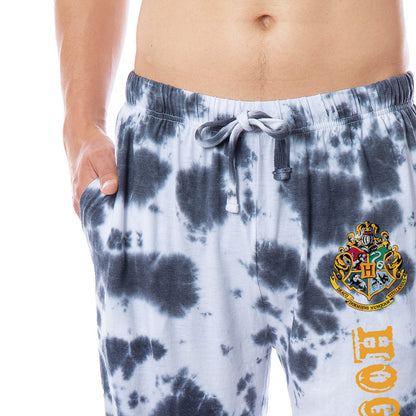 Harry Potter Men's Hogwarts House Crest Sleep Jogger Pajama Pants For Adults