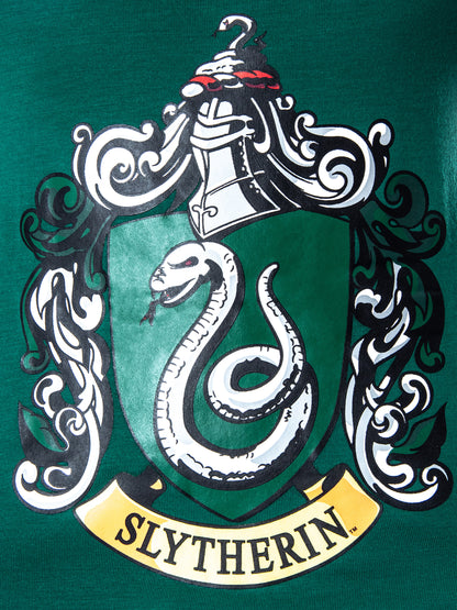 Harry Potter Girls' Hogwarts Castle Slytherin Shirt and Shorts Pajama Set 7/8