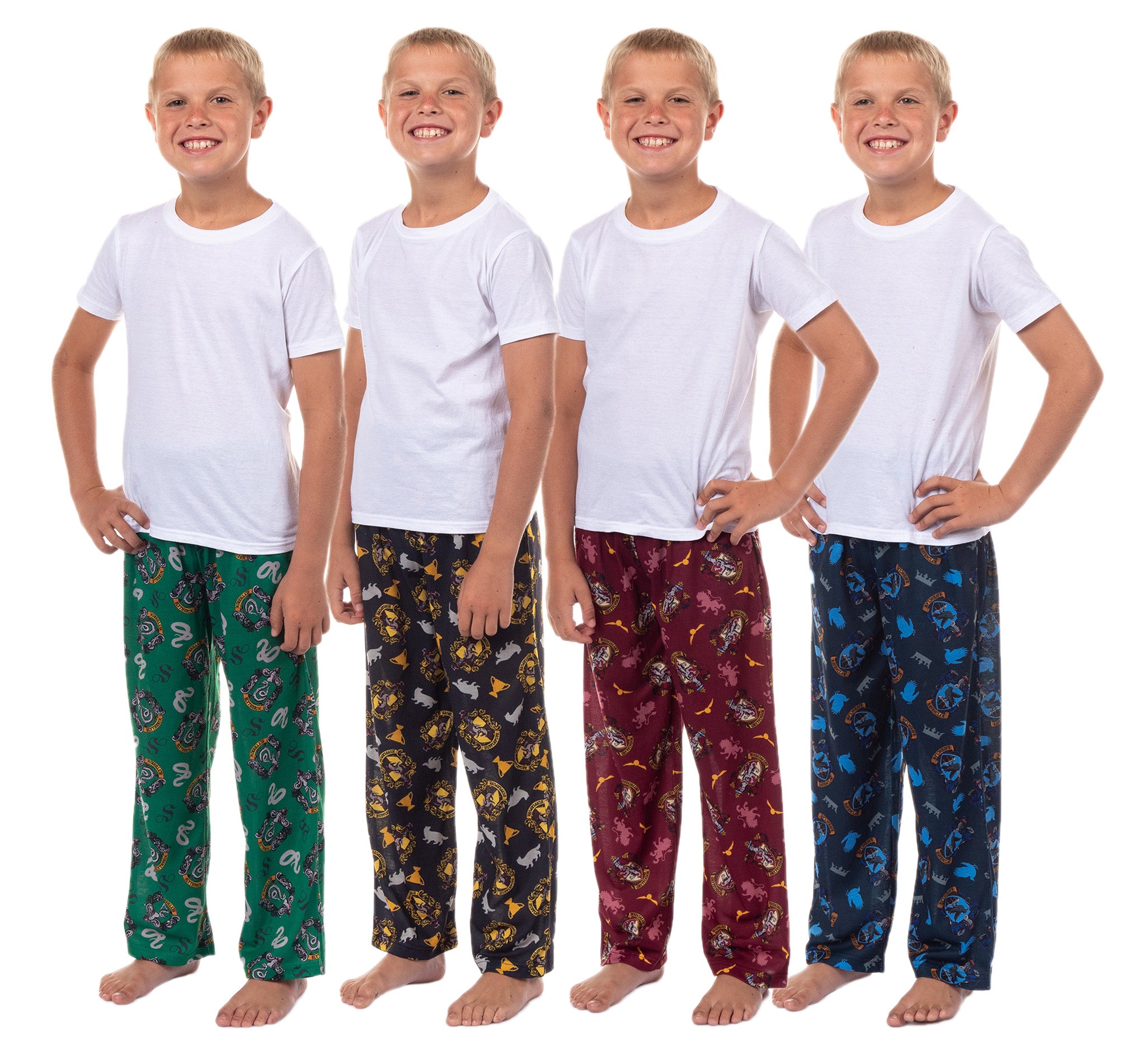 Harry Potter Pajamas Boy's House Crest Icons Lounge Pj Pants