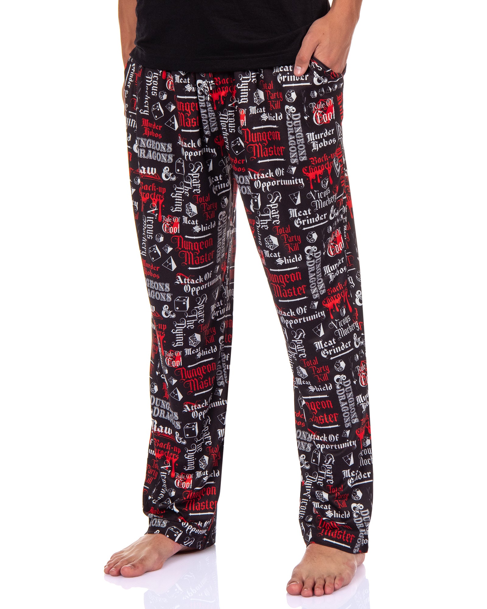 Dungeons and Dragons Pajamas Men's Quotes Dungeon Master Lounge Pj Pants