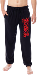 Dungeons and Dragons Men's Tabletop Game Title Logo Sleep Jogger Pajama Pants