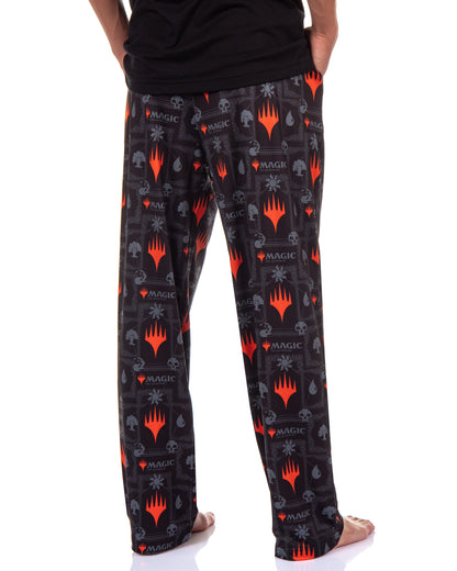 Magic The Gathering Men's Pajama Lounge Pants Allover Planeswalker Design