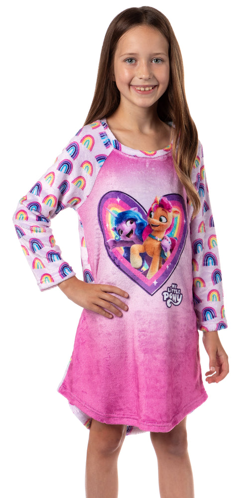 My Little Pony: A New Generation Girls' Sunny Starscout Izzy Moonbow Pajama Nightgown Sleep