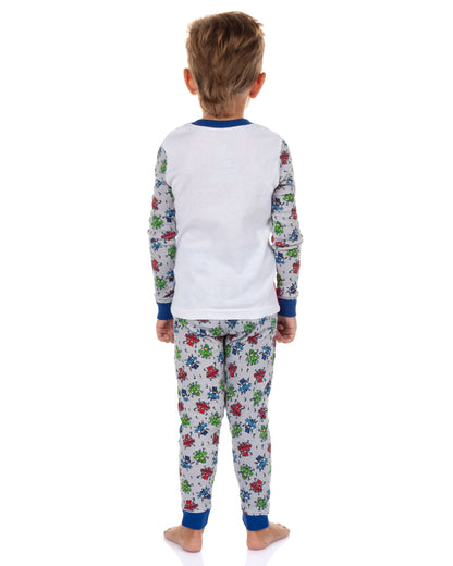 PJ Masks Toddler Boys' Gekko Catboy Owlette Title Logo Sleep Pajama Set (4T)