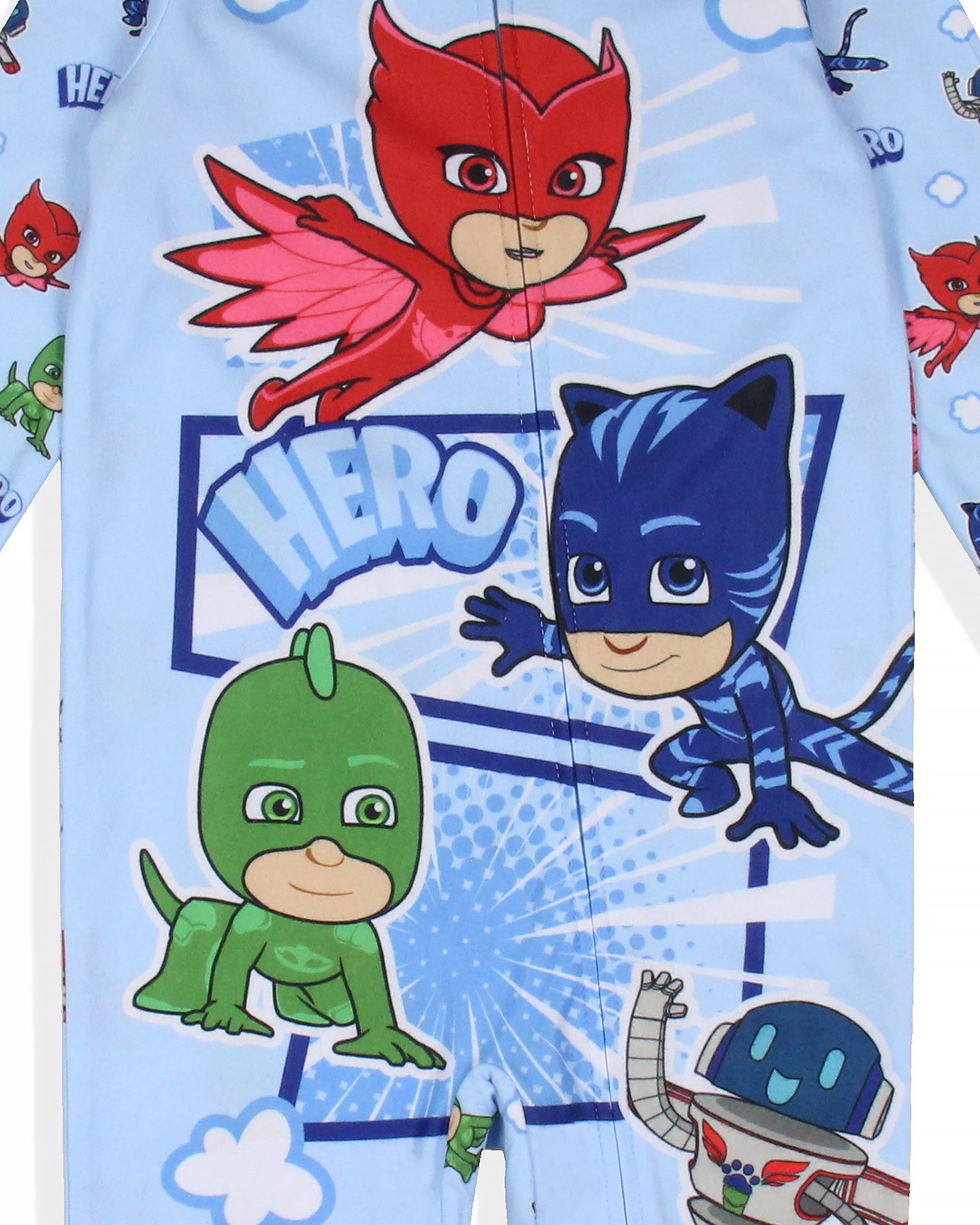 PJ Masks Toddler Boys' Gekko Catboy Owlette Hero Footless Sleeper Pajama