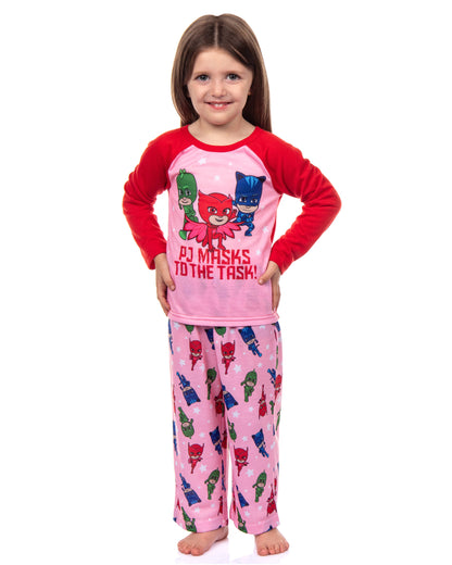 PJ Masks Girls' Gekko Catboy Owlette To The Task Heroes Pajama Set
