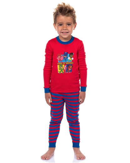 PJ Masks Toddler Boys Gekko Catboy Owlette 2 Piece Long Sleeve Striped Pajama Set