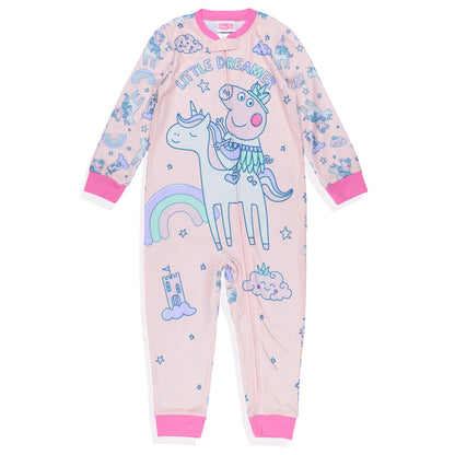 Peppa Pig Pajamas Little Dreamer Toddler Girls' Zip Front Footless Sleeper