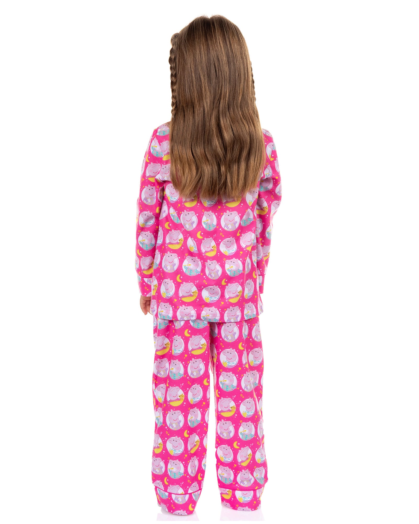 Peppa Pig Pajamas Toddler Girls' Time For Bed Long Sleeve Coat Pajama Set