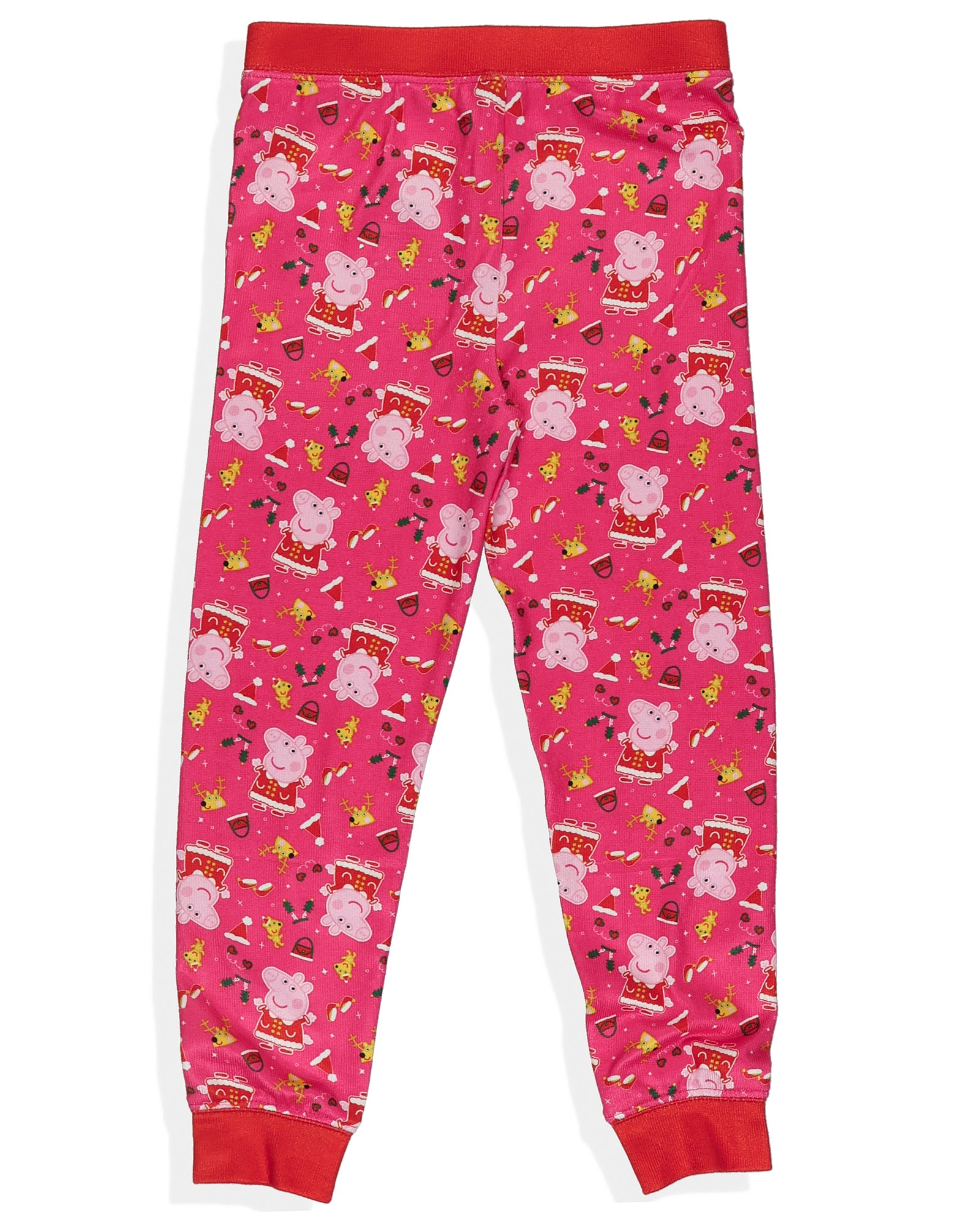 Peppa Pig Pajamas Toddler Girls Christmas Outfit Tight Fit Sleep Set (5T)