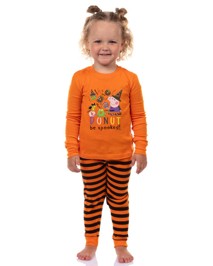 Peppa Pig Toddler Pajamas Halloween Fun Shirt and Pant Tight Fit Set