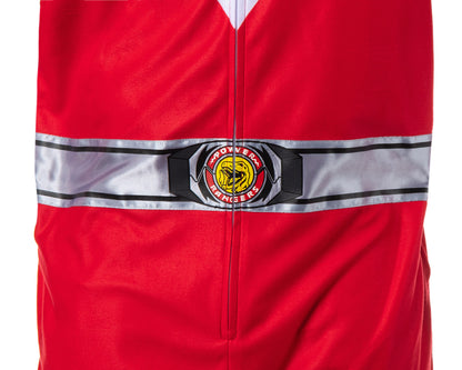 Power Rangers Adult Union Suit Costume One Piece Pajamas For Men and Women (Red, XSS/XS)