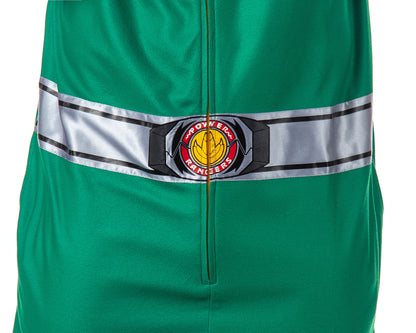 Power Rangers Adult Union Suit Costume One Piece Pajamas For Men and Women (Green, XXS/XS)