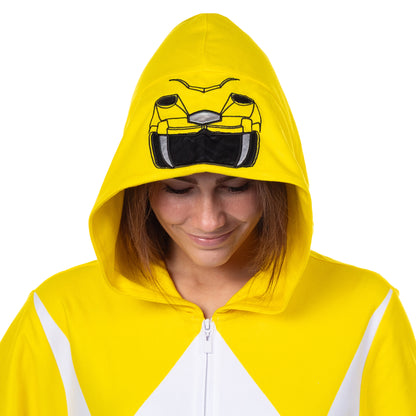 Power Rangers Womens' Character Union Suit Costume Pajama (Yellow, XXL/XXXL)