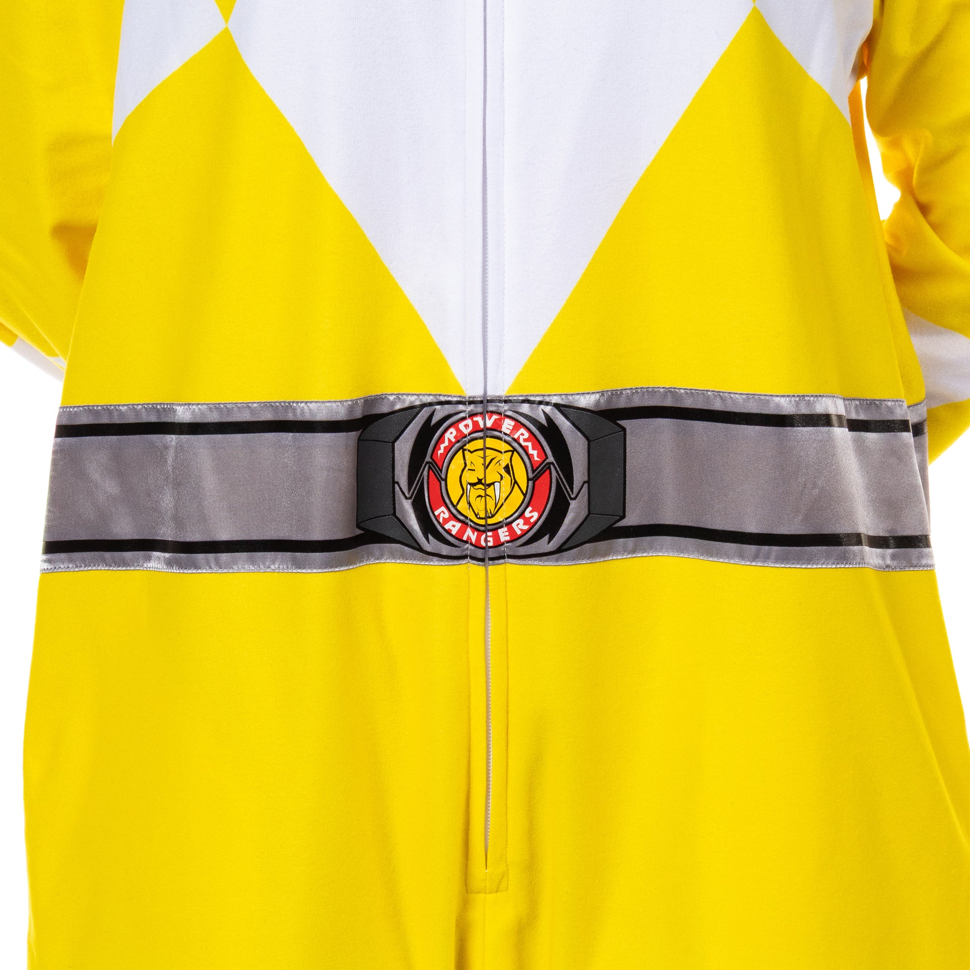 Power Rangers Womens' Character Union Suit Costume Pajama (Yellow, XXS/XS)