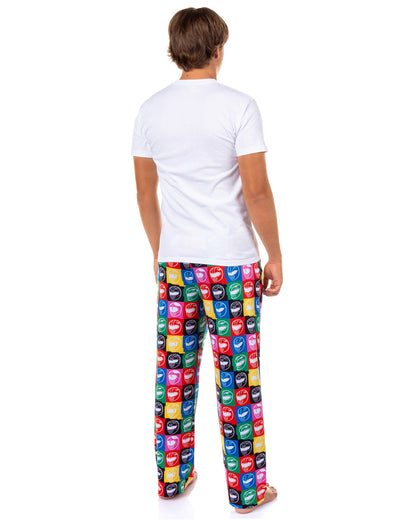 Mighty Morphin Power Rangers Pajama Pants Men's Helmet Grid Lounge Bottoms