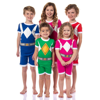 Power Rangers Boys' Character Tight Fit Pajama Short Lounge Set