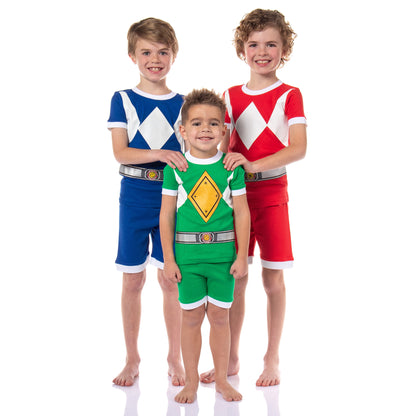 Power Rangers Boys' Character Tight Fit Pajama Short Lounge Set