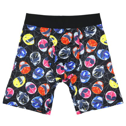 Power Rangers Boxer Briefs Men's Allover Helmet Design Snug Fit Underwear
