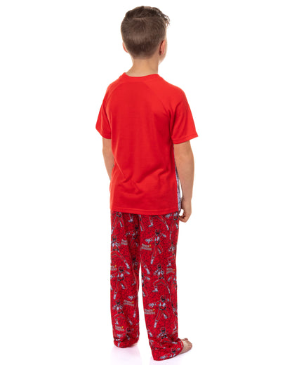 Power Rangers Pajamas Boys' Short Sleeve and Pant Sleep Set (Red, 6/7)