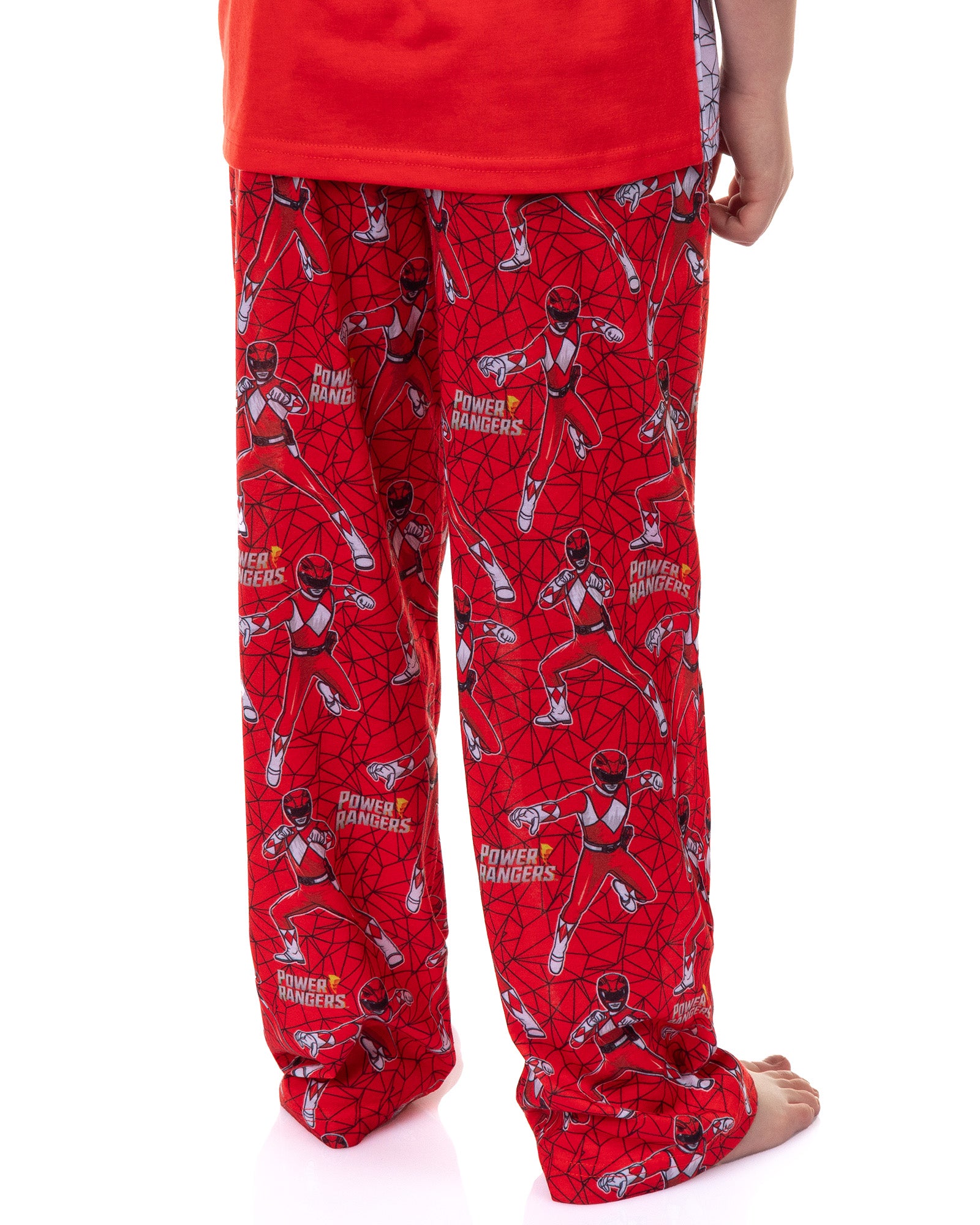 Power Rangers Pajamas Boys' Short Sleeve and Pant Sleep Set (Red, 10/12)