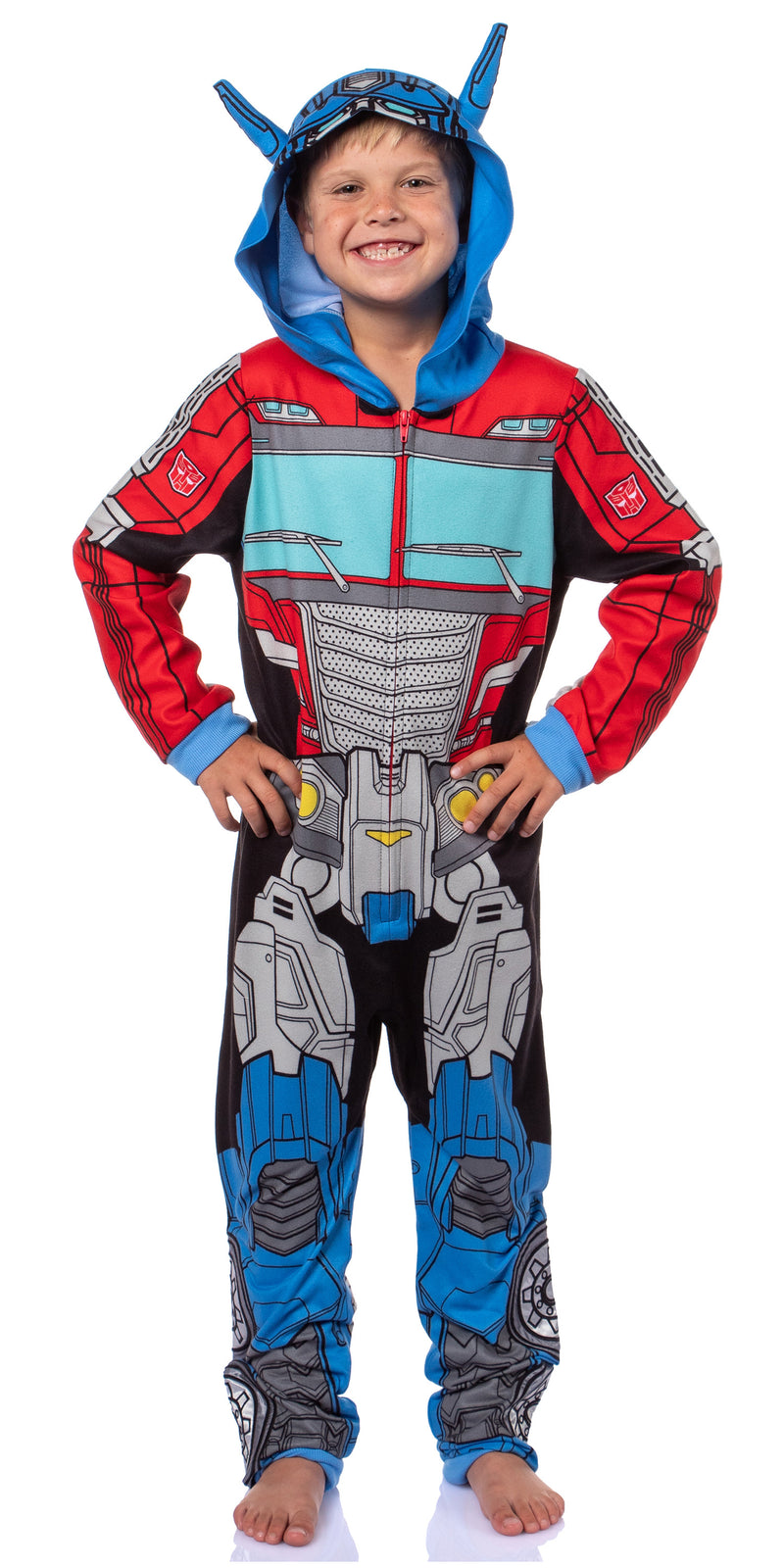 Transformers Boys' Retro Union Suit One Piece Pajama Outfit - Optimus Prime and Bumblebee Styles Available