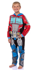 Transformers Boys' Retro Union Suit One Piece Pajama Outfit - Optimus Prime and Bumblebee Styles Available