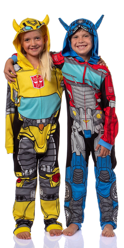 Transformers Boys' Union Suit One Piece Hooded Pajama