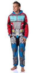 Transformers Men's Retro Character Union Suit One Piece Costume Pajama Outfit Optimus Prime Bumblebee