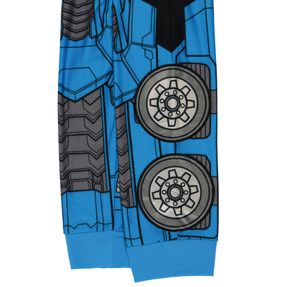 Transformers Union Suit Toddler Boys' Footless Hooded Pajama (Optimus, 4T)