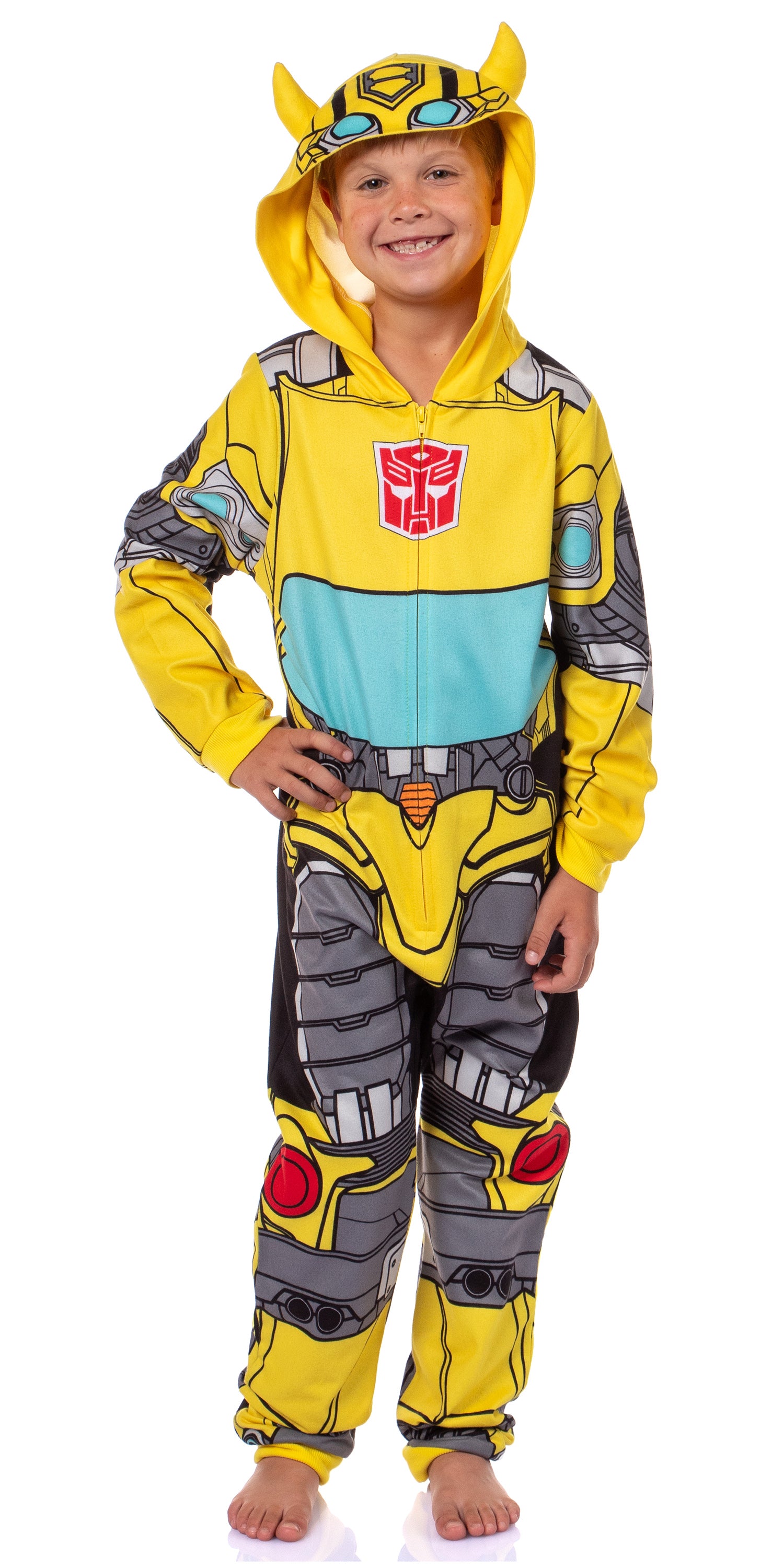 Transformers Boys' Retro Union Suit One Piece Pajama Outfit - Optimus Prime and Bumblebee Styles Available