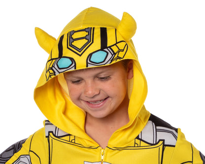 Transformers Boys' Union Suit One Piece Hooded Pajama