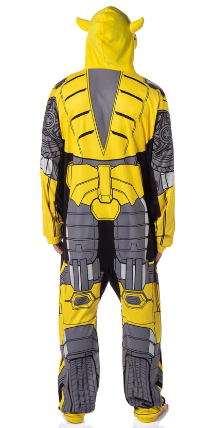 Transformers Men's Retro Character Union Suit One Piece Costume Pajama Outfit Optimus Prime Bumblebee