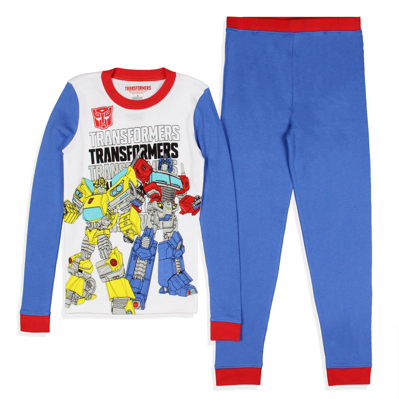 Transformers Boys' Optimus Prime Bumblebee Characters Logo Sleep Pajama Set