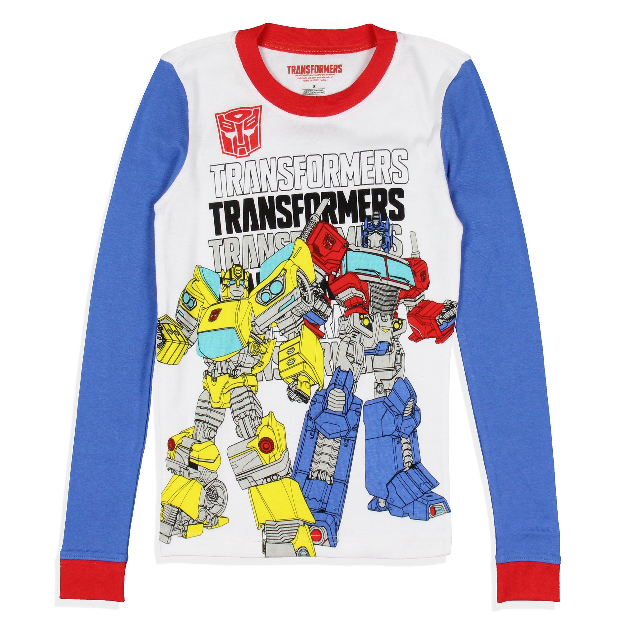 Transformers Pajamas Boy's Tight Fit Long Sleeve Pajama Set (Transformers, 14)
