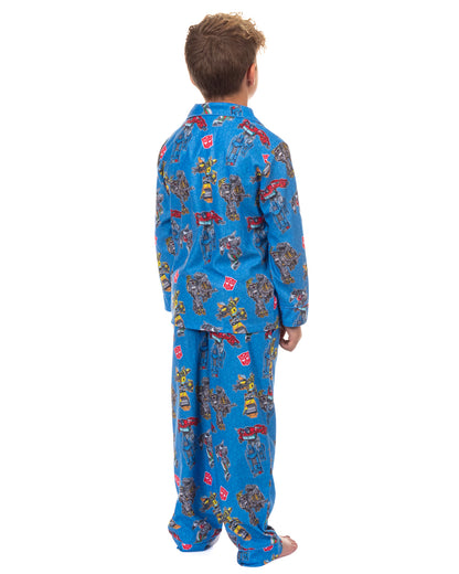 Transformers Pajamas Boy's Autobots Coat Front Button Up Pajama Set