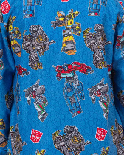 Transformers Pajamas Boy's Autobots Coat Front Button Up Pajama Set