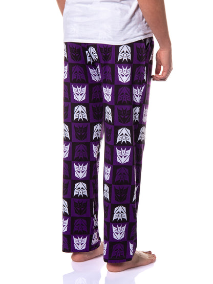 Transformers Men's Decepticon Logo Tile Print Sleep Pajama Pants