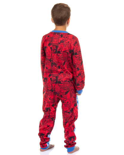 Transformers Pajamas Boys' Battle On Zip Front Fleece Footless Sleeper