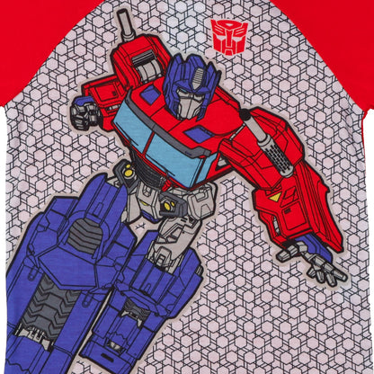 Transformers Pajamas Toddler Boys' Short Sleeve and Pant PJ Set (Optimus, 5T)