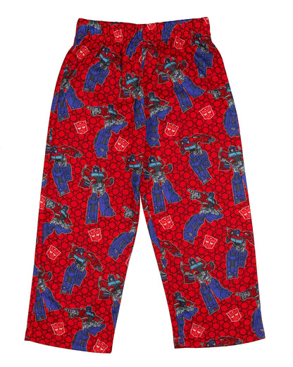 Transformers Pajamas Toddler Boys' Short Sleeve and Pant PJ Set (Optimus, 5T)