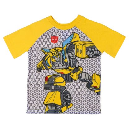 Transformers Pajamas Toddler Boys' Short Sleeve and Pant PJ Set (Bumblebee, 2T)