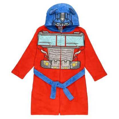 Transformers Robe Kids Optimus Prime Fleece Hooded Bathrobe