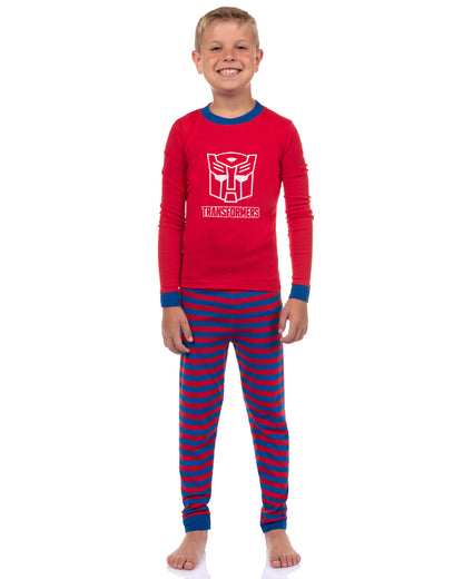 Transformers Pajamas Boy's Autobot Logo Tight Fit 2 Piece Pajama Set