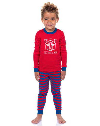 Transformers Pajamas Boy's Autobot Logo Tight Fit 2 Piece Pajama Set