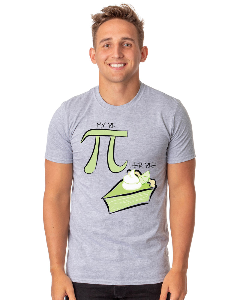 My Pi Her Pie Key Lime Men's Funny Math Teacher's Shirt Mathematics Geek Pi Day Ring-Spun Fabric T-Shirt Tee