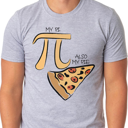 My Pi Also My Pie Pizza Men's Funny Math Teacher's Shirt Pi Day T-Shirt