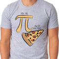 My Pi Also My Pie Pizza Adult Men's Funny Math Teacher's Shirt Mathematics Pi Day Ring-Spun Fabric T-Shirt Tee