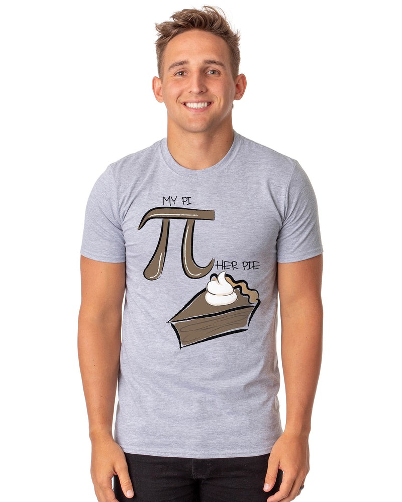 My Pi Is Mathematical Her Pie Is Chocolate Men's Funny Math Teacher's Shirt